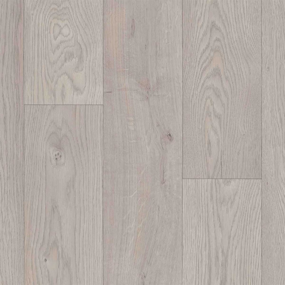 Sol Vinyle Link - Imitation parquet blanc veinage gris - Rouleau de 3m x 7m