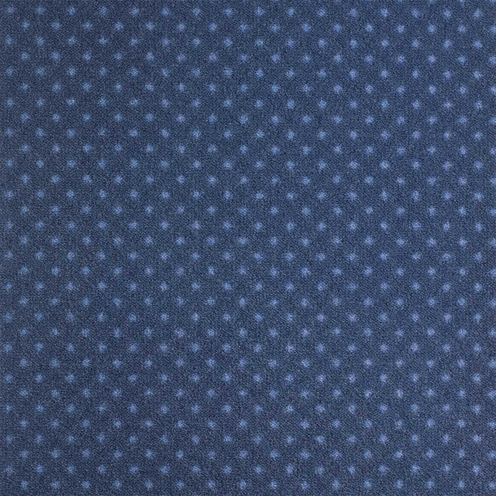 Moquette à pois bleu