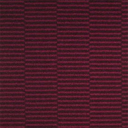 Moquette rouge rayée