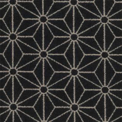 Motif feuille de chanvre noir et gris moquette