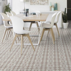 PVC imitation carrelage beige