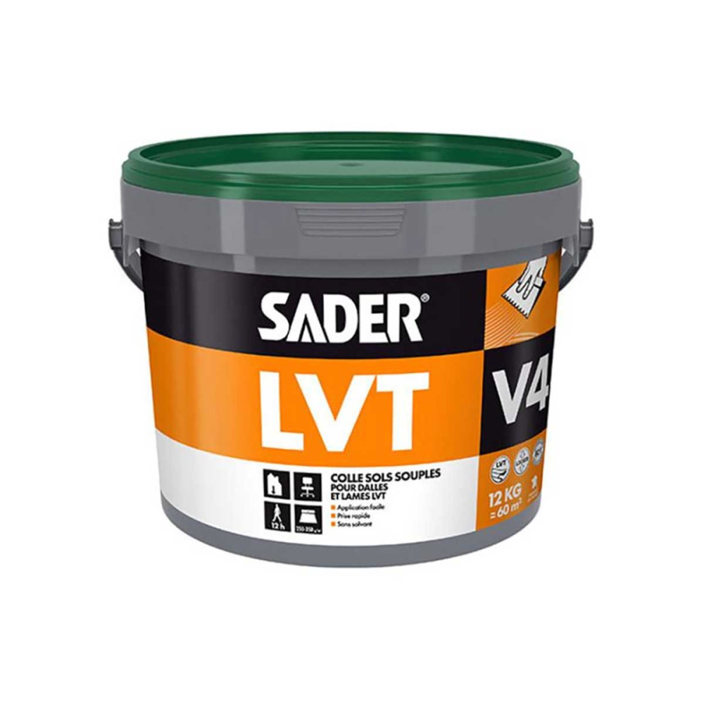 Colle Sol pvc 12kg Sader LVT 4 Colle Sol pvc 12kg Sader LVT 4