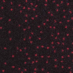 Moquette noire à pois rouges, collection Galaxy