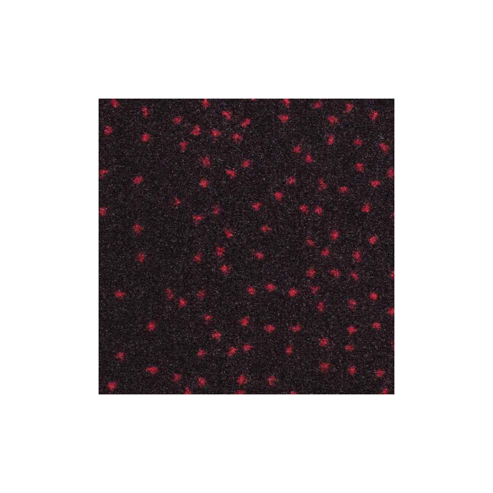 Moquette noire à pois rouges, collection Galaxy
