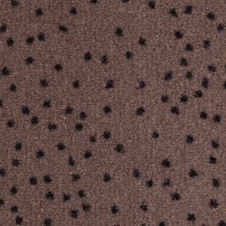 Moquette maron taupe à pois, collection Galaxy