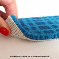 Moquette bleu clair pour professionnels et particuliers, collection Tanza