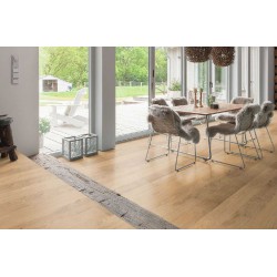 Parquet contrecollé Haro Chêne brossé beige